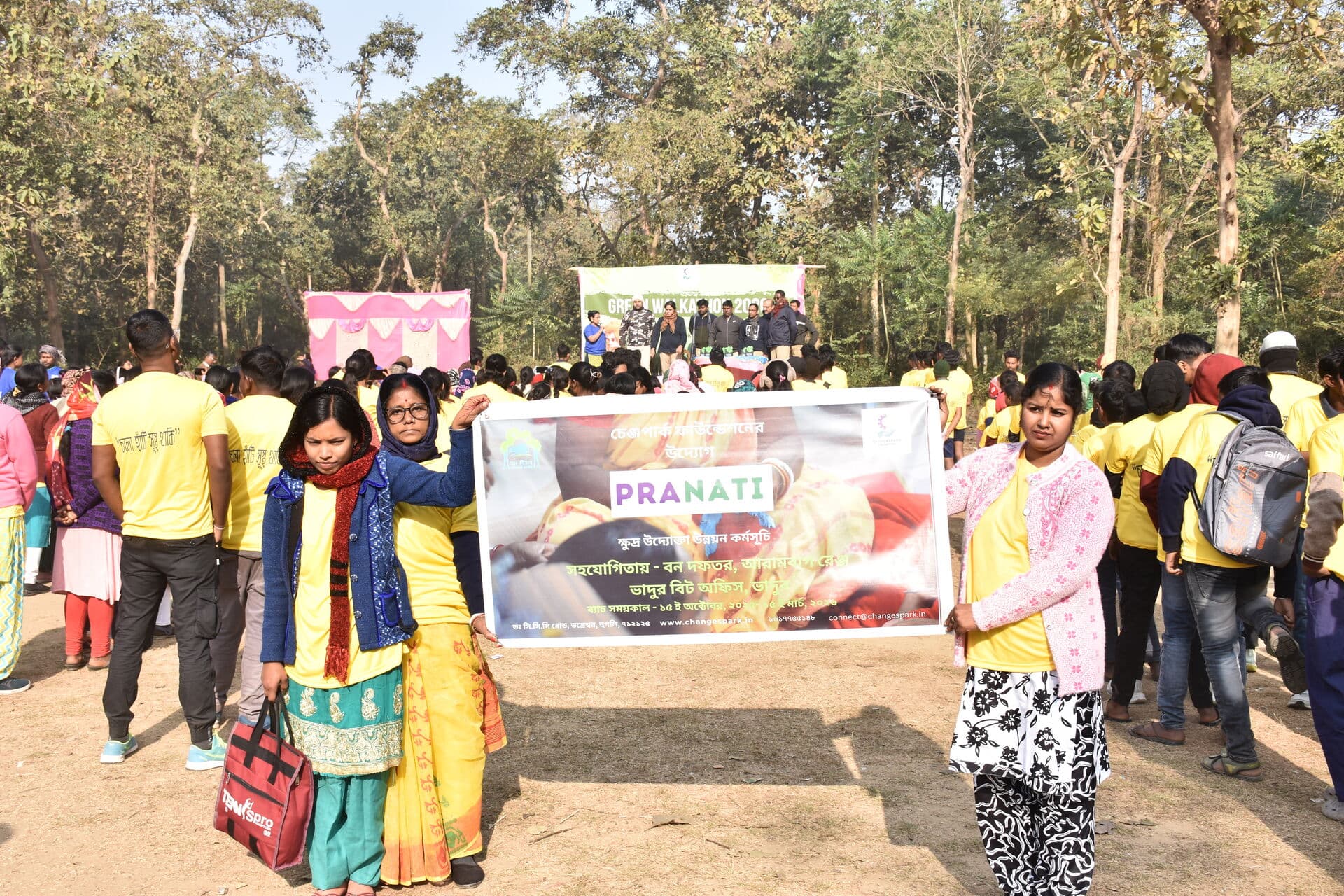Project Pranati banner at the walkathon